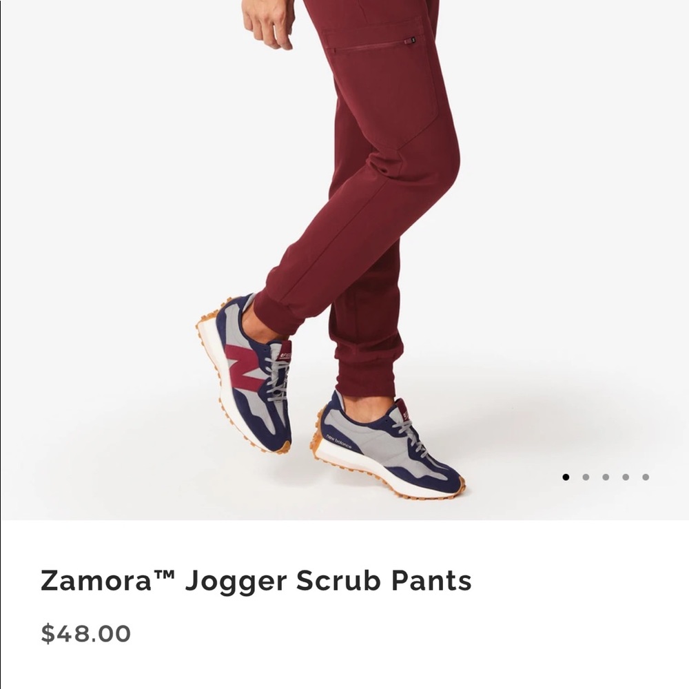 Figs Zamora Burgundy scrub pant